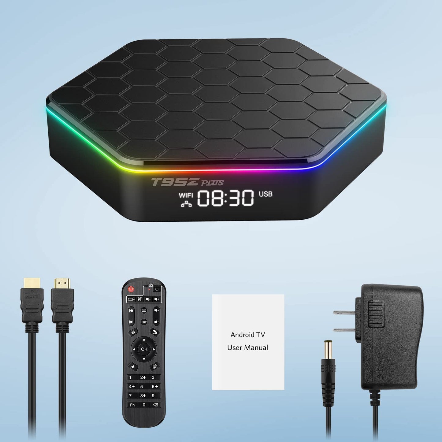 Android 12.0 TV Box T95zplus ，6k/3D HD Tv Box H618 Quadcore 4GB RAM 32GB ROM 2.4G/5.0G Dual WiFi & BT 5.0 Android Box Support Multi-Lingual TV Box with LAN Ethernet 10/100M for Chat Movie Game etc.