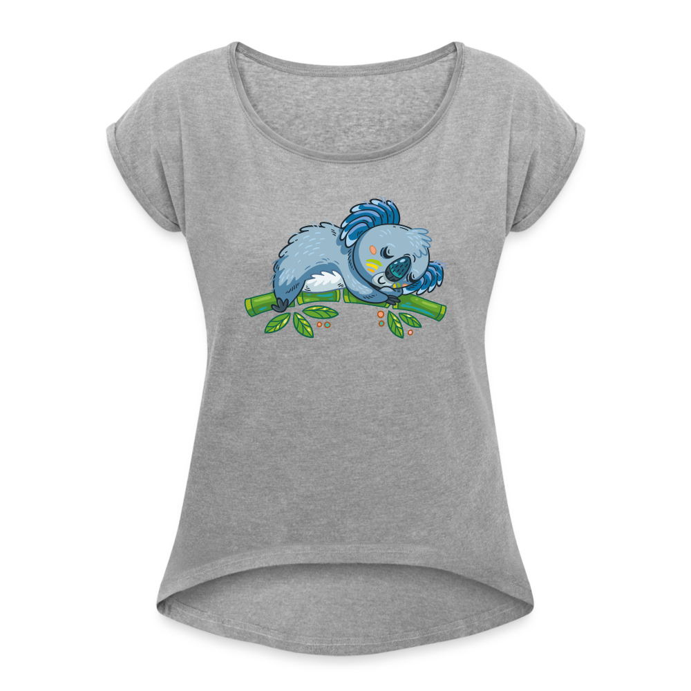 Women's Roll Cuff T-Shirt - heather gray