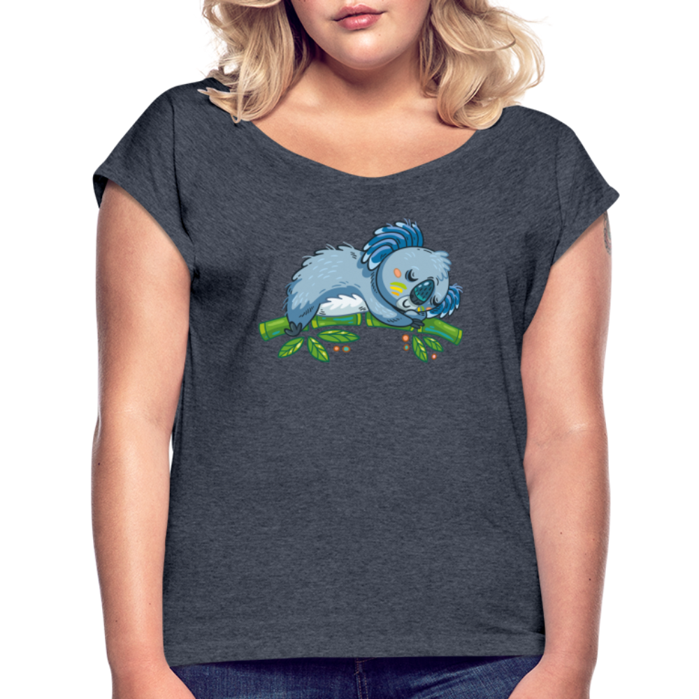 Women's Roll Cuff T-Shirt - navy heather