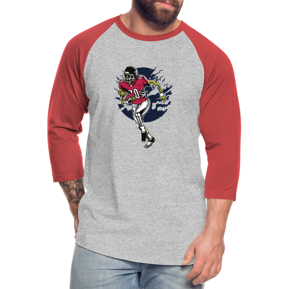 Baseball T-Shirt - heather gray/red