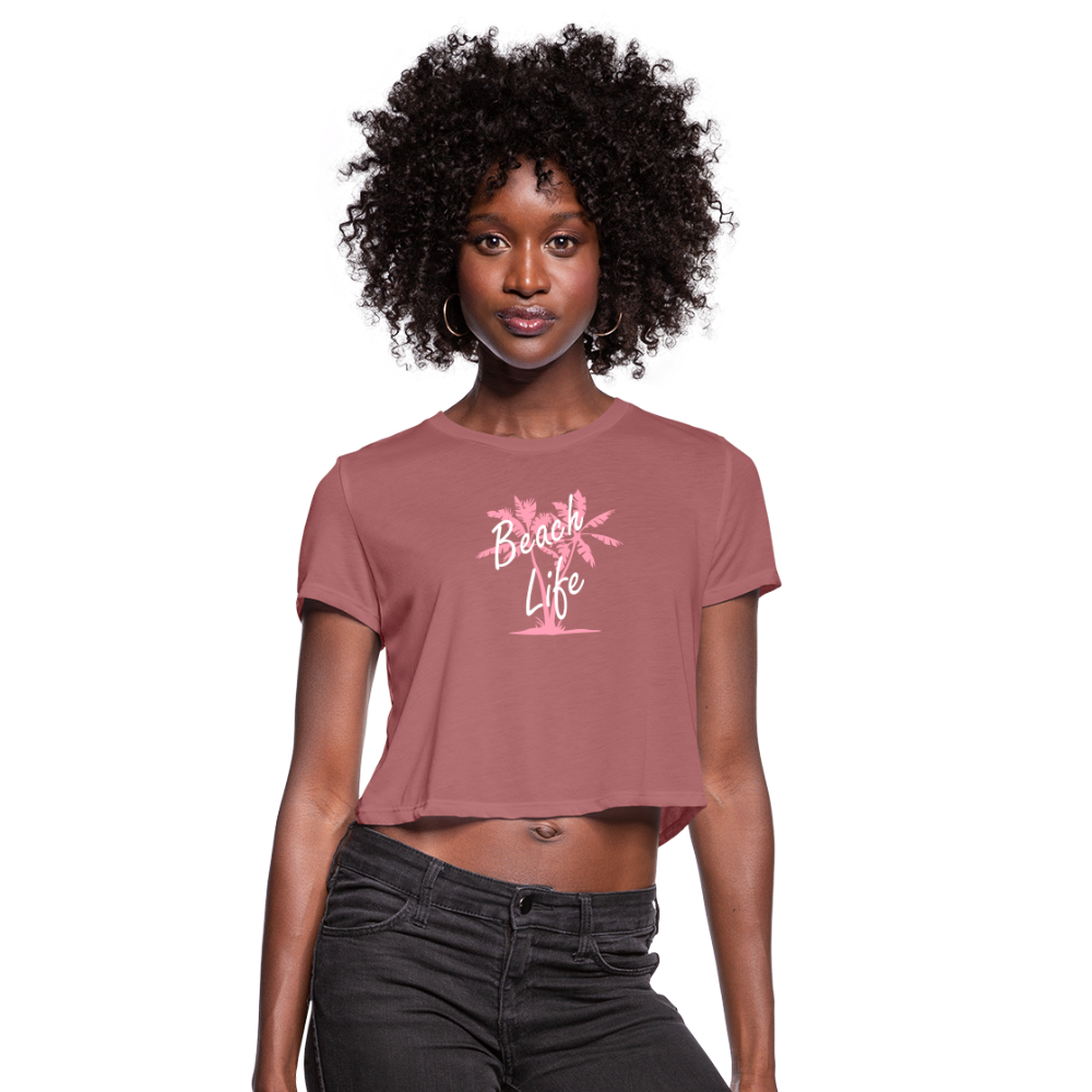 Women's Cropped T-Shirt - mauve