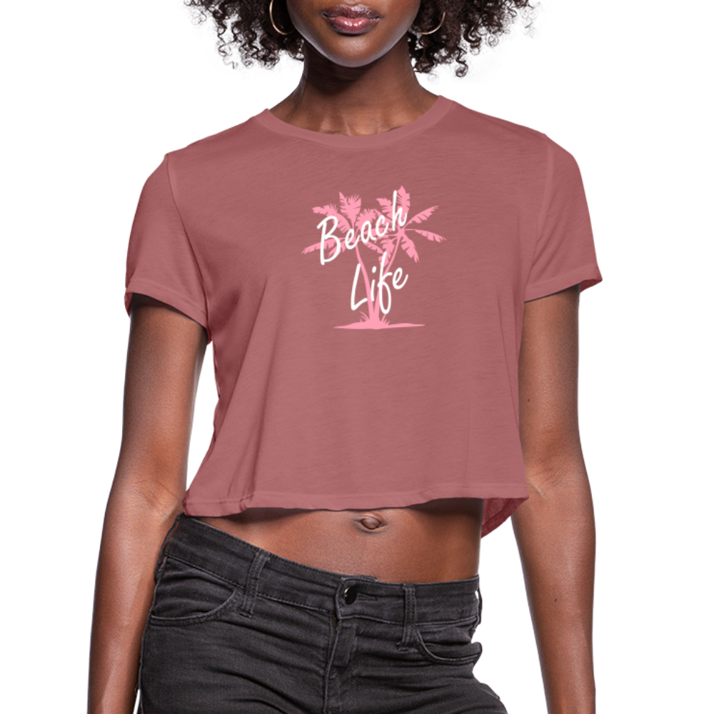 Women's Cropped T-Shirt - mauve