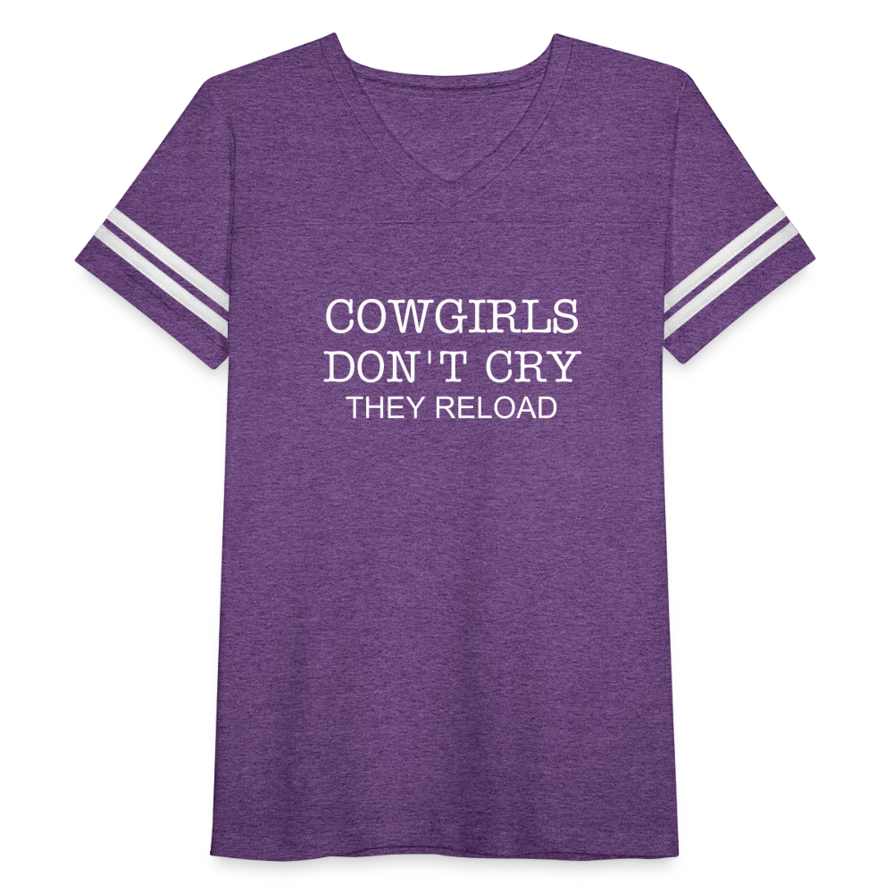 Women’s Vintage Sport T-Shirt - vintage purple/white