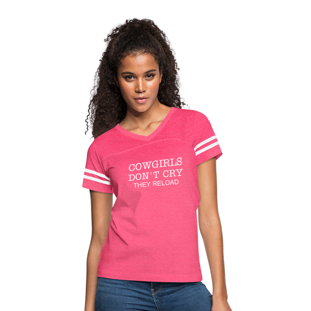 Women’s Vintage Sport T-Shirt - vintage pink/white