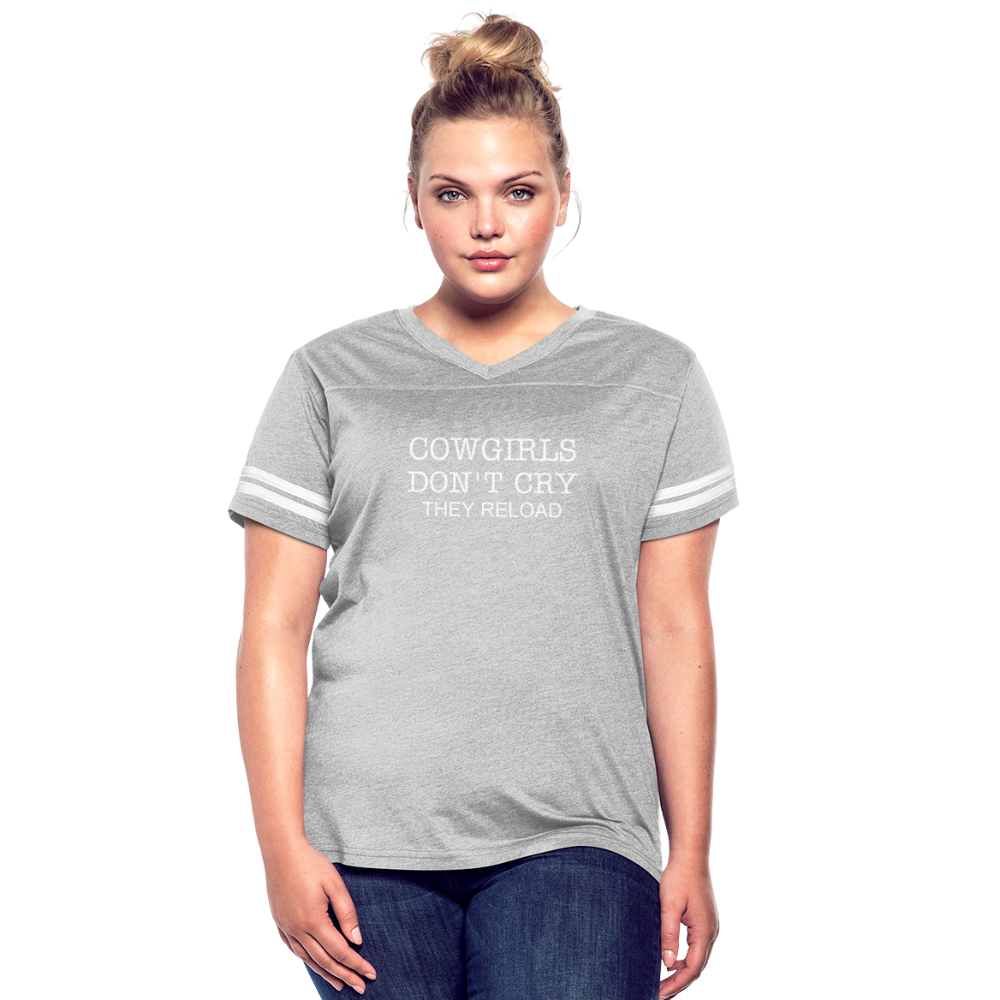 Women’s Vintage Sport T-Shirt - heather gray/white