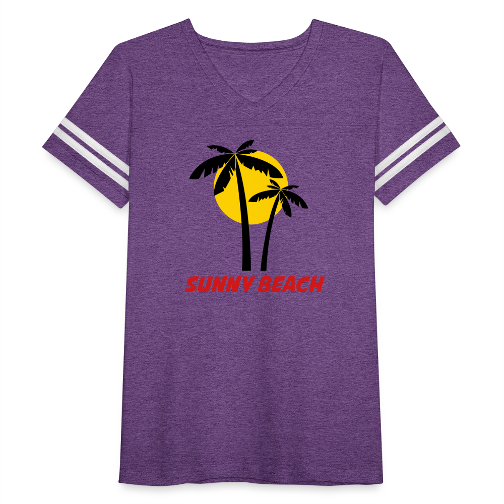 Women’s Vintage Sport T-Shirt - vintage purple/white