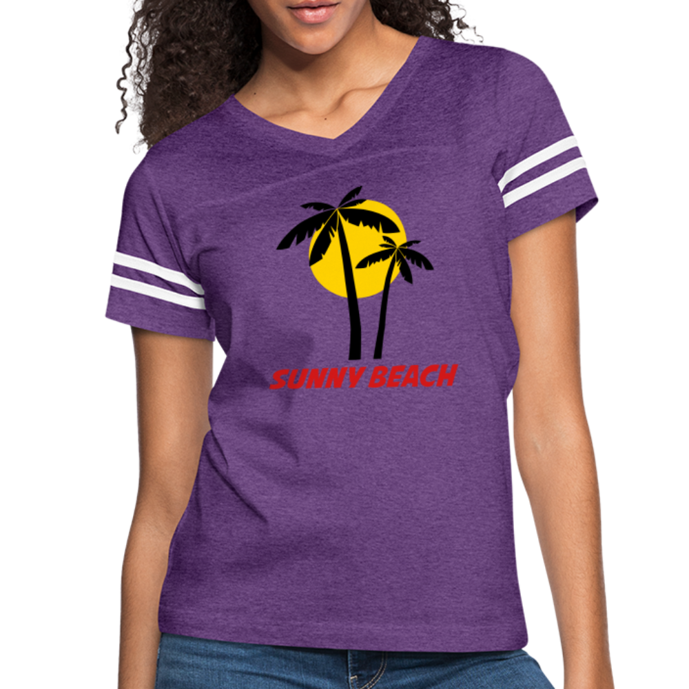 Women’s Vintage Sport T-Shirt - vintage purple/white