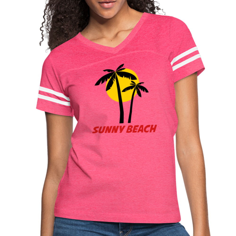 Women’s Vintage Sport T-Shirt - vintage pink/white