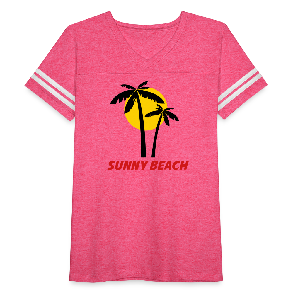 Women’s Vintage Sport T-Shirt - vintage pink/white