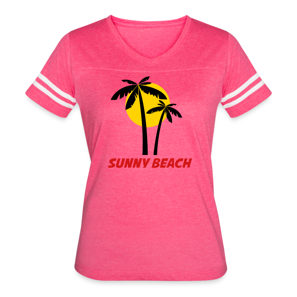 Women’s Vintage Sport T-Shirt - vintage pink/white