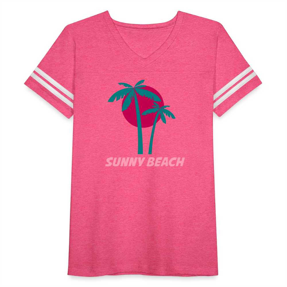 Women’s Vintage Sport T-Shirt - vintage pink/white