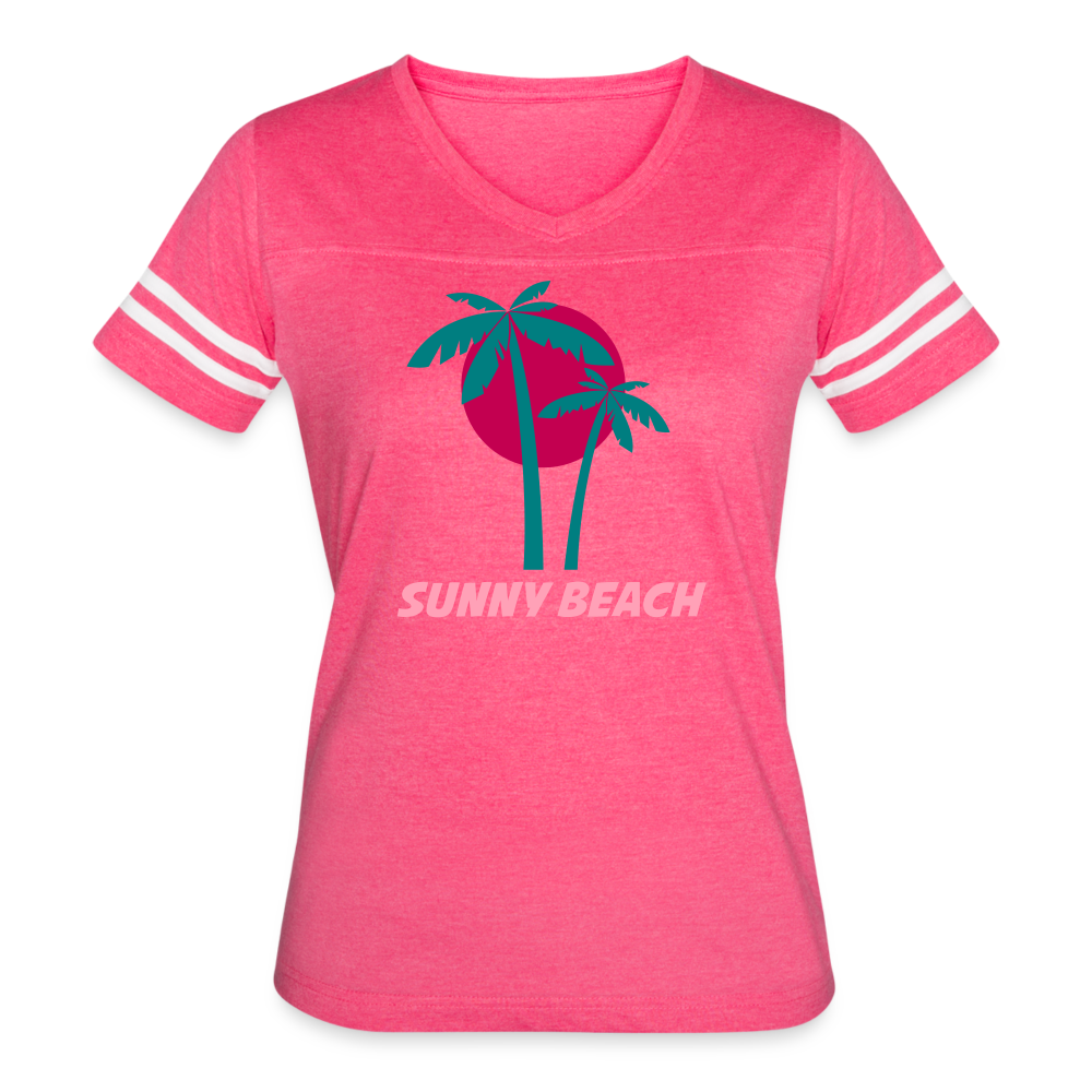 Women’s Vintage Sport T-Shirt - vintage pink/white