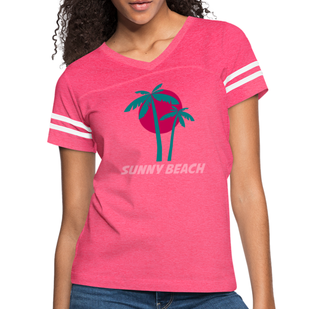 Women’s Vintage Sport T-Shirt - vintage pink/white