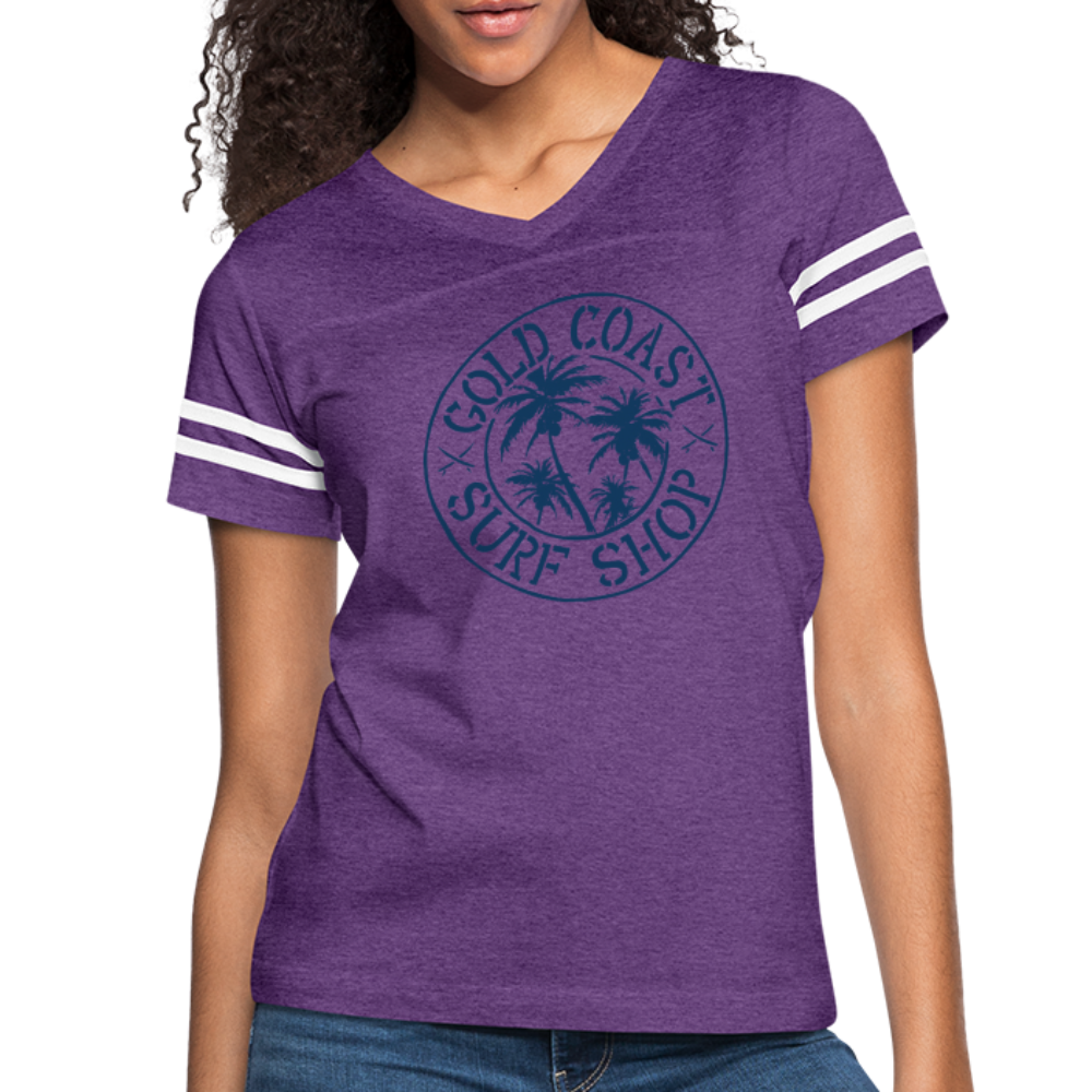 Women’s Vintage Sport T-Shirt - vintage purple/white