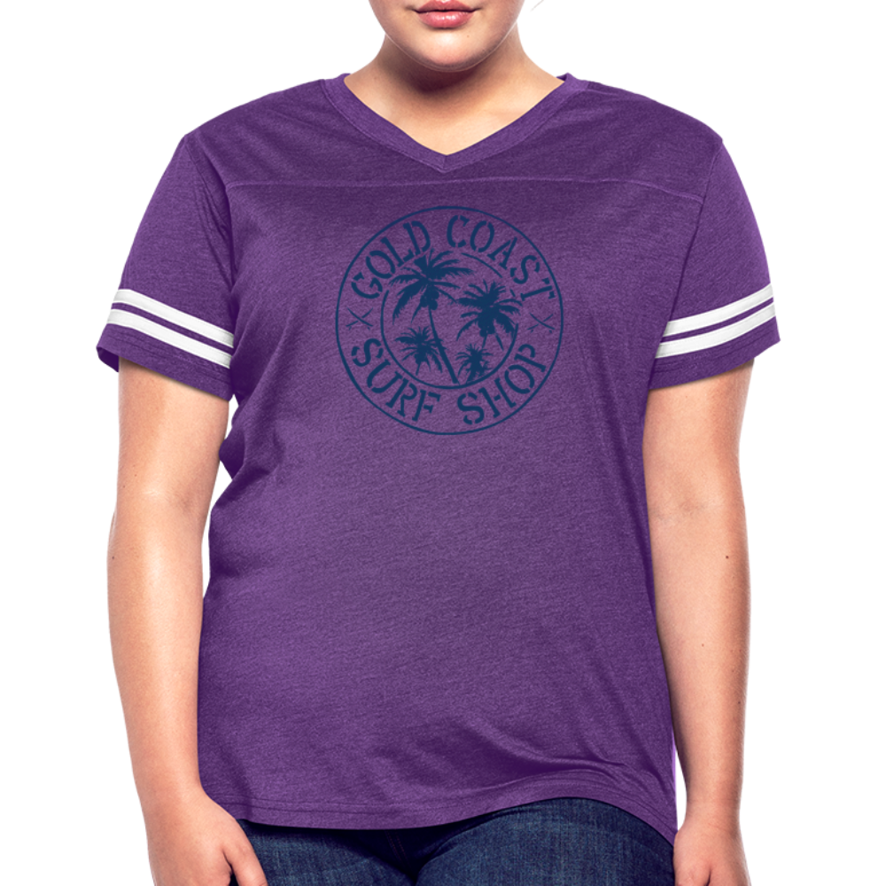 Women’s Vintage Sport T-Shirt - vintage purple/white