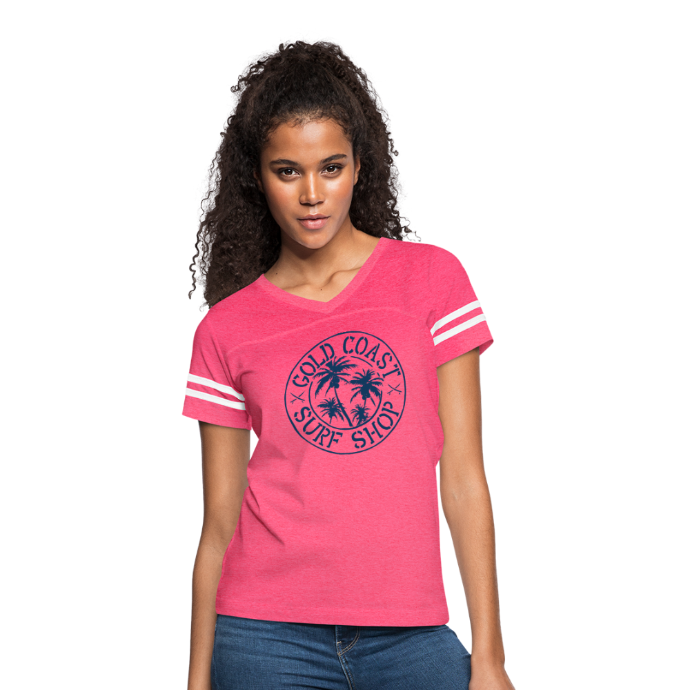 Women’s Vintage Sport T-Shirt - vintage pink/white