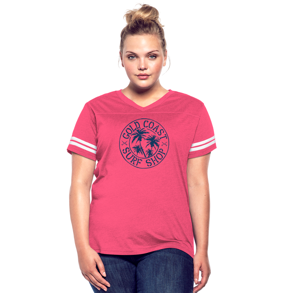 Women’s Vintage Sport T-Shirt - vintage pink/white