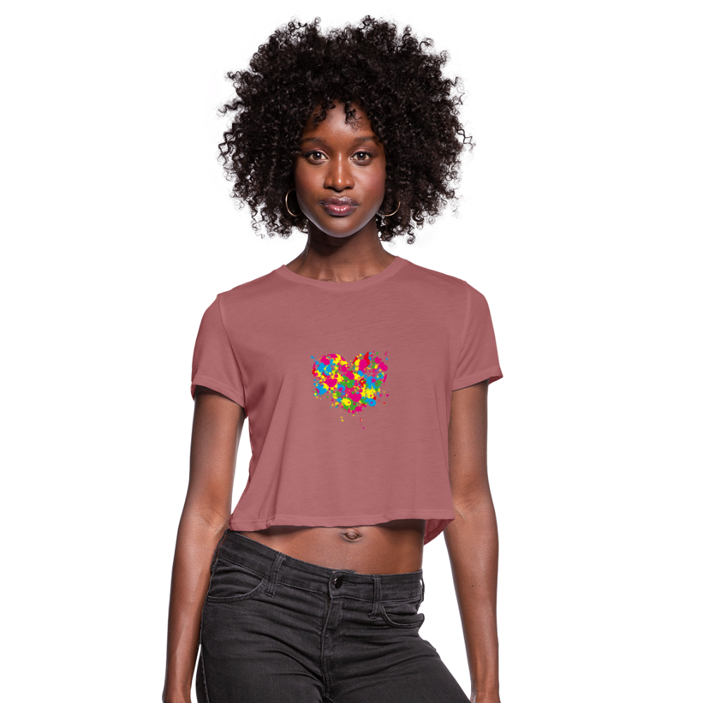 Women's Cropped T-Shirt - mauve