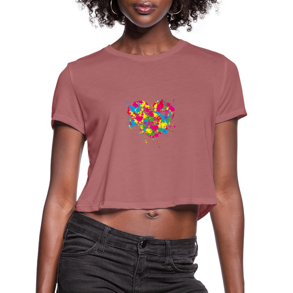 Women's Cropped T-Shirt - mauve