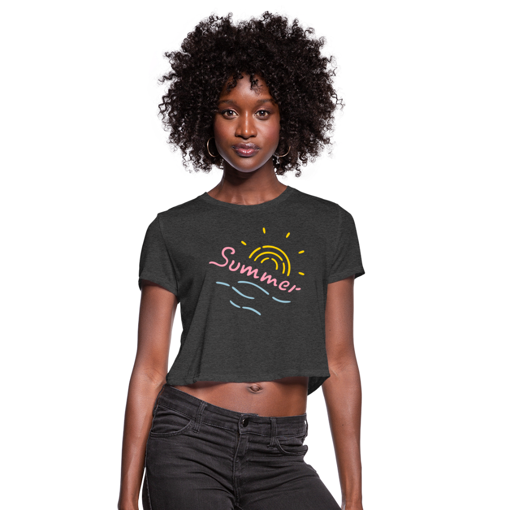 Women's Cropped T-Shirt - deep heather