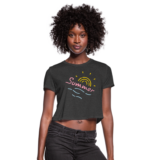 Women's Cropped T-Shirt - deep heather