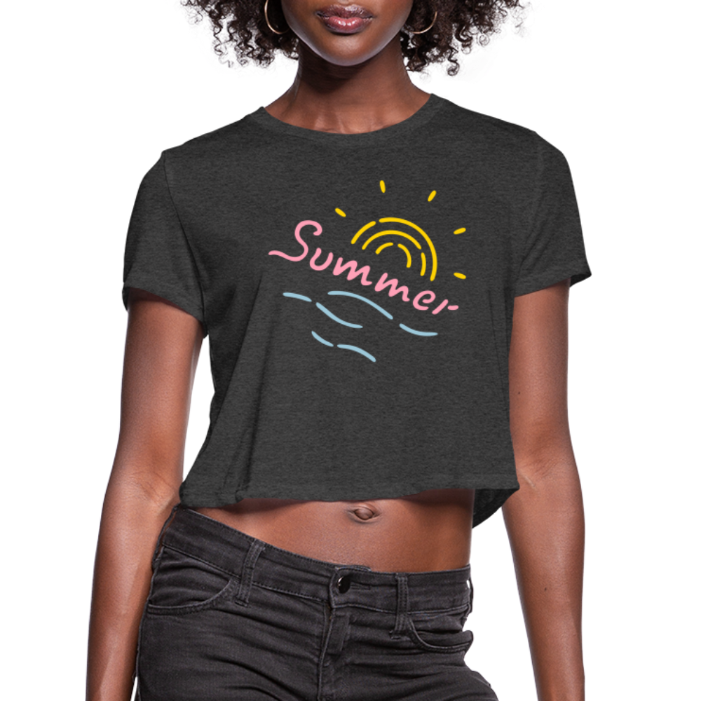 Women's Cropped T-Shirt - deep heather