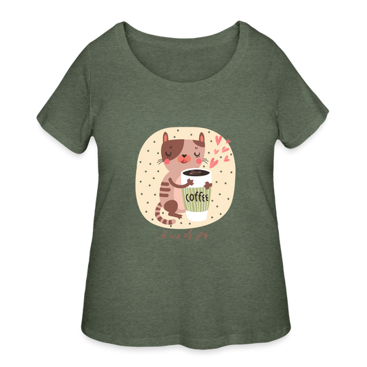 Women’s Curvy T-Shirt - heather military green