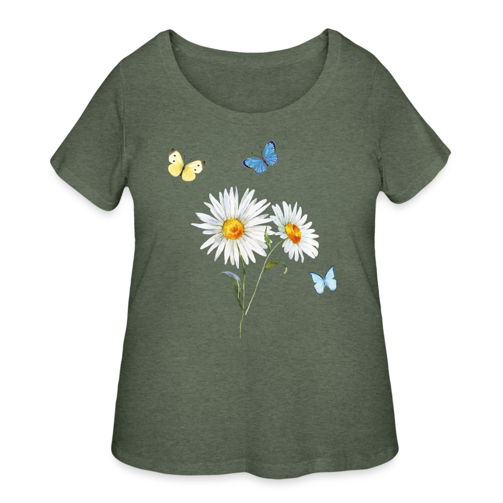 Women’s Curvy T-Shirt - heather military green