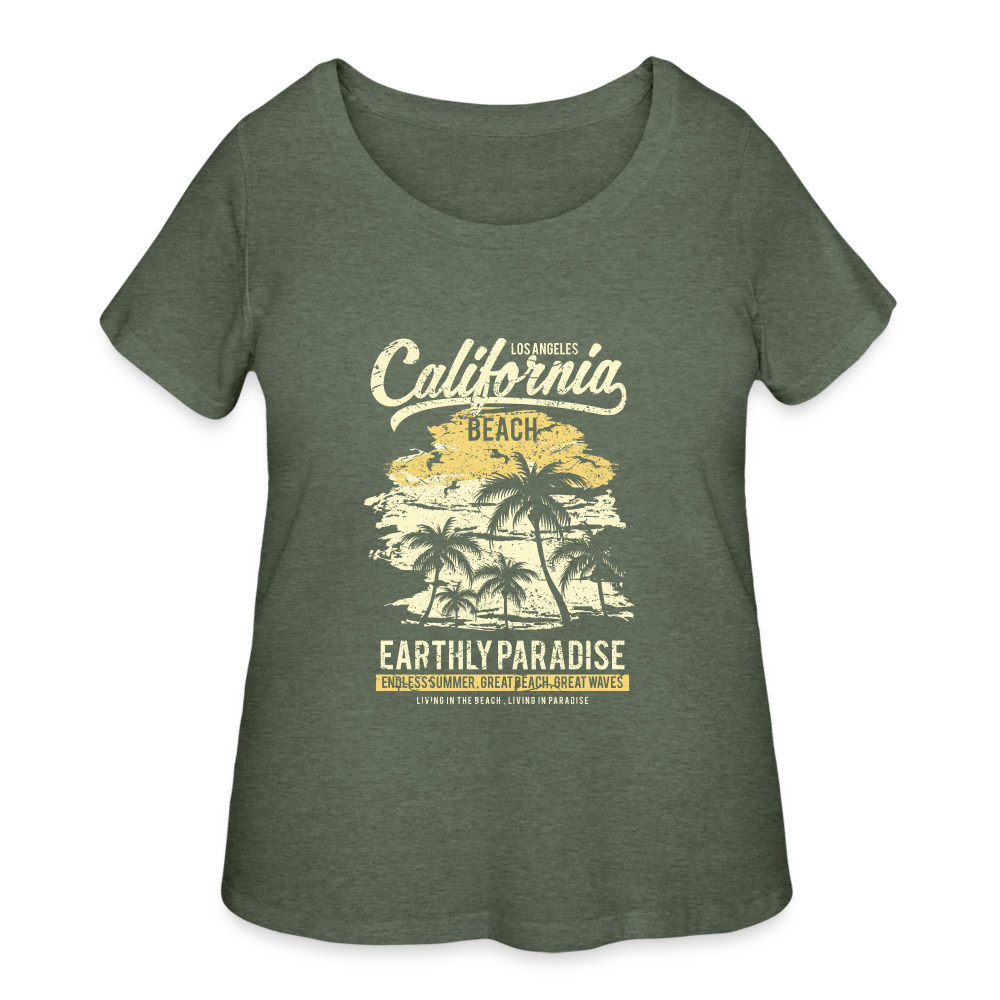 Women’s Curvy T-Shirt - heather military green