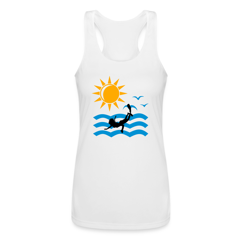 Women’s Performance Racerback Tank Top - white