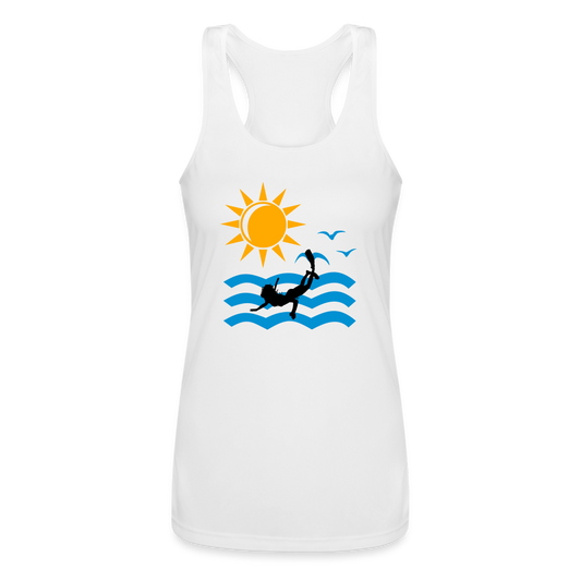 Women’s Performance Racerback Tank Top - white