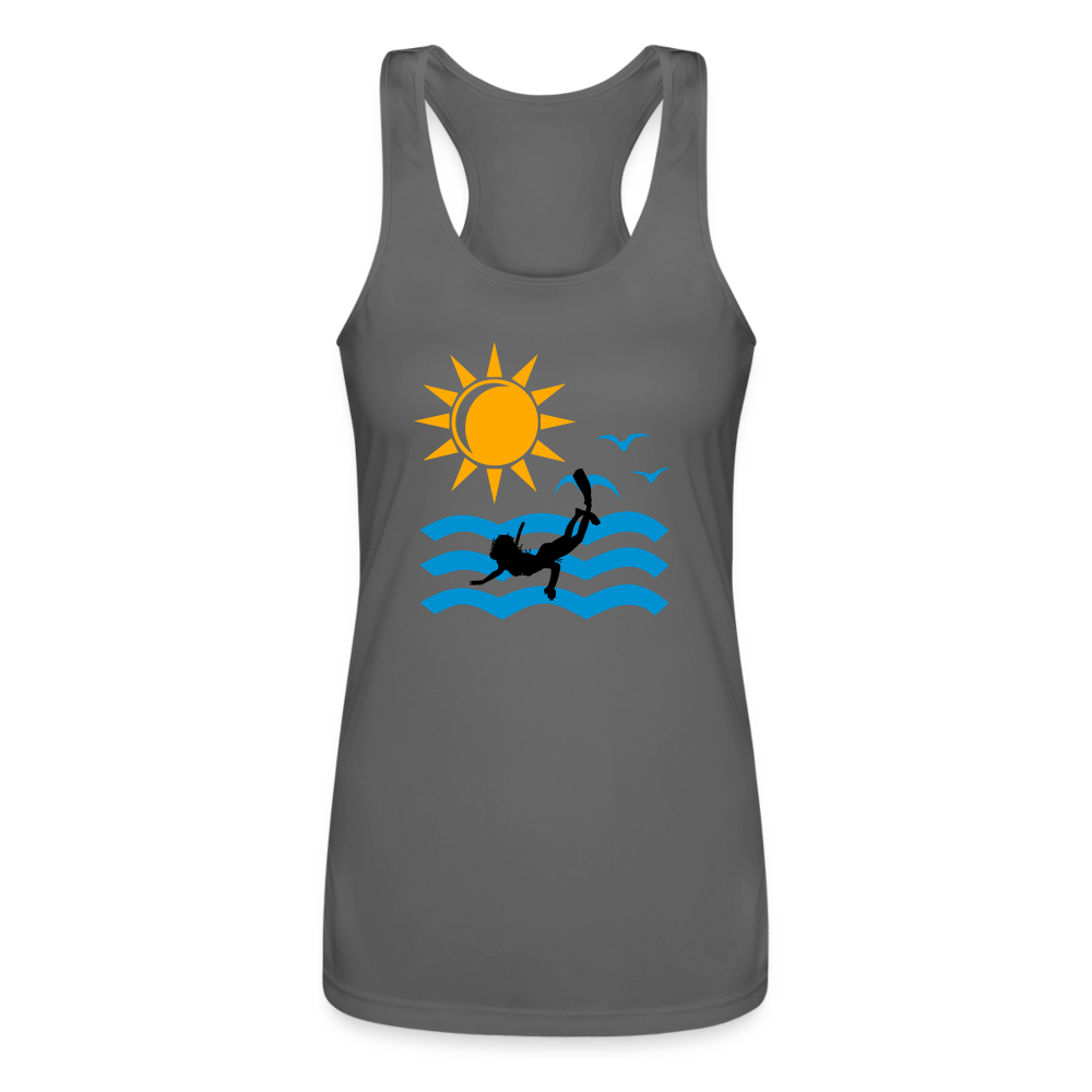 Women’s Performance Racerback Tank Top - charcoal