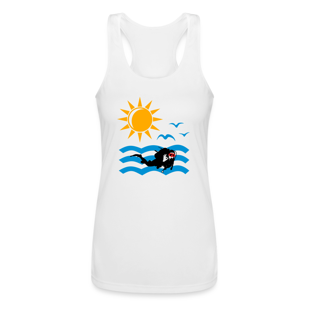 Women’s Performance Racerback Tank Top - white