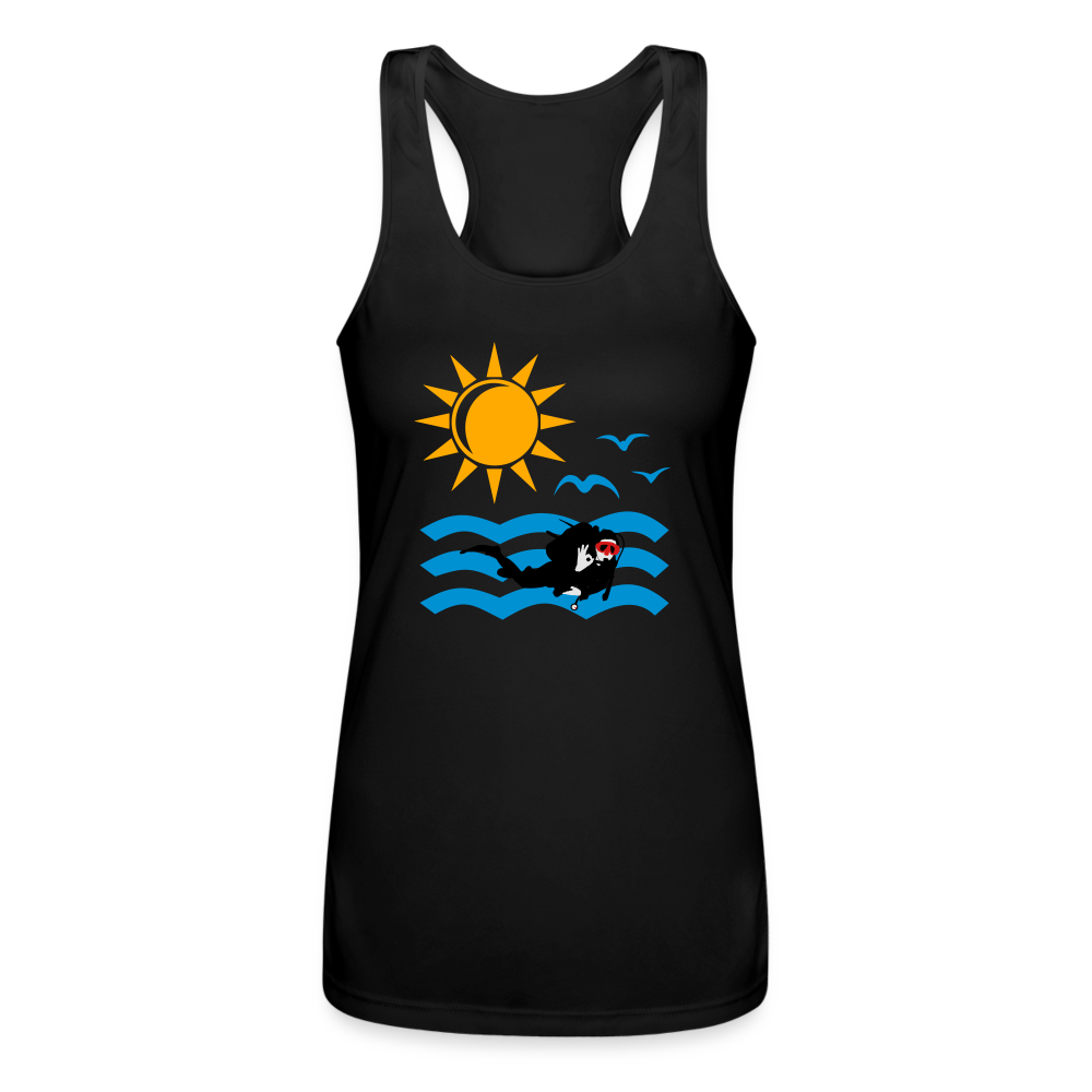 Women’s Performance Racerback Tank Top - black