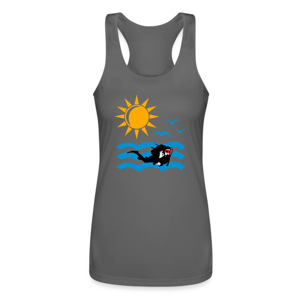 Women’s Performance Racerback Tank Top - charcoal