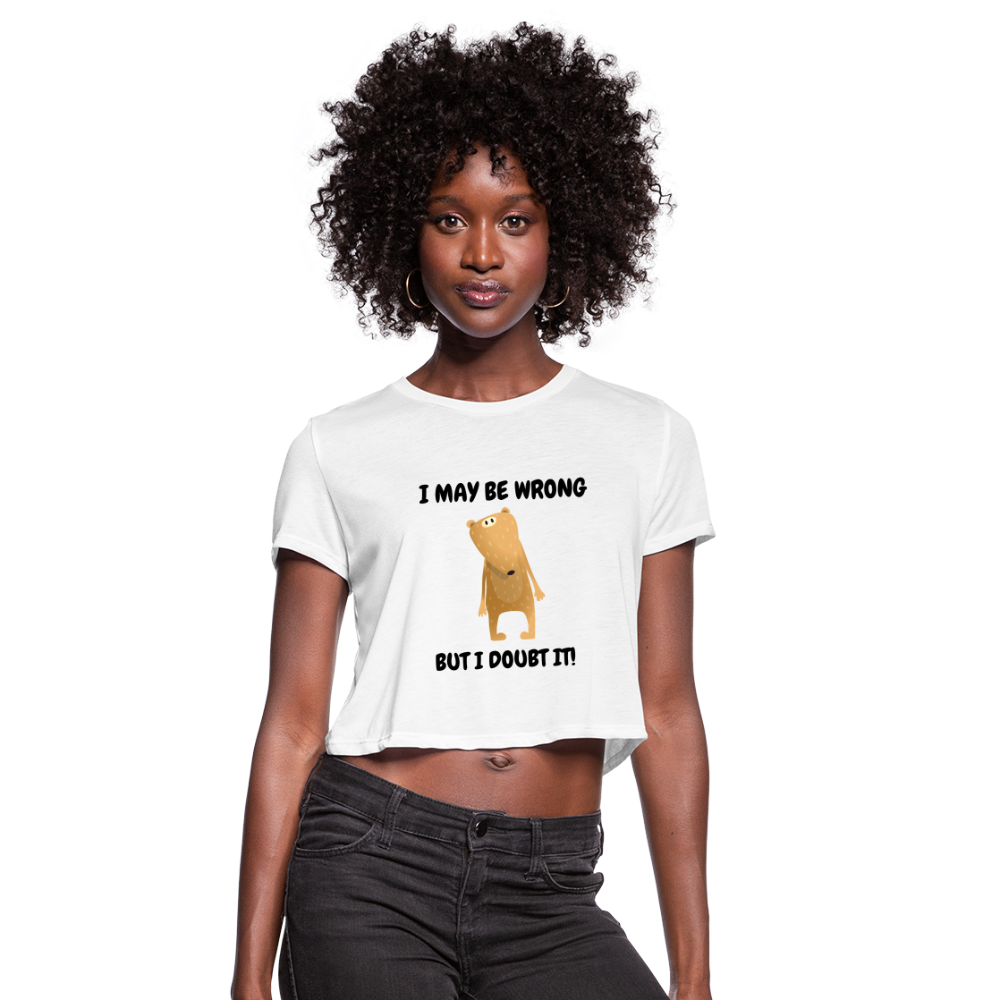 Women's Cropped T-Shirt - white