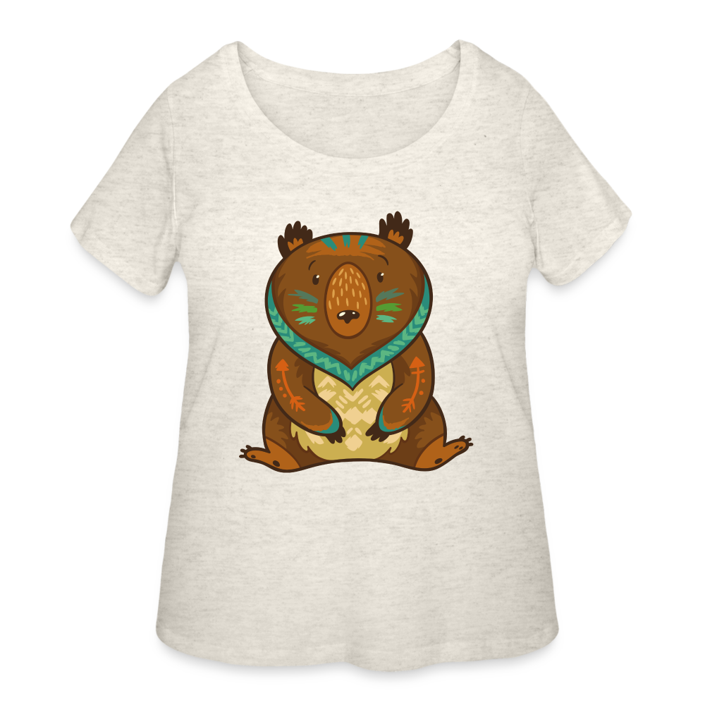 Women’s Curvy T-Shirt - heather oatmeal