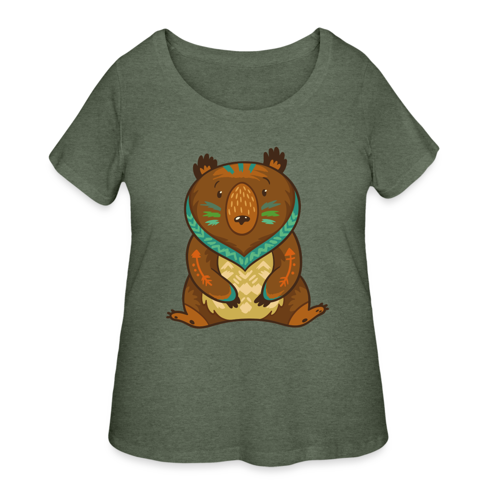 Women’s Curvy T-Shirt - heather military green