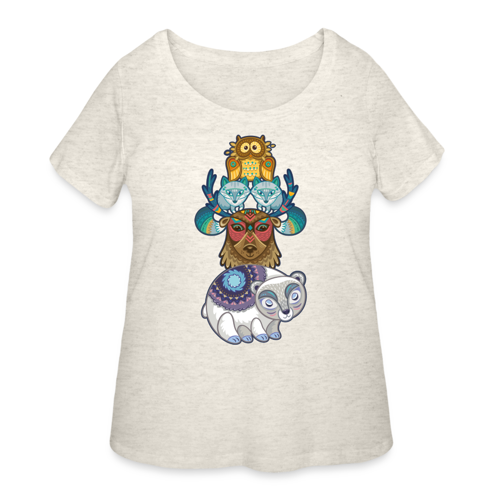 Women’s Curvy T-Shirt - heather oatmeal