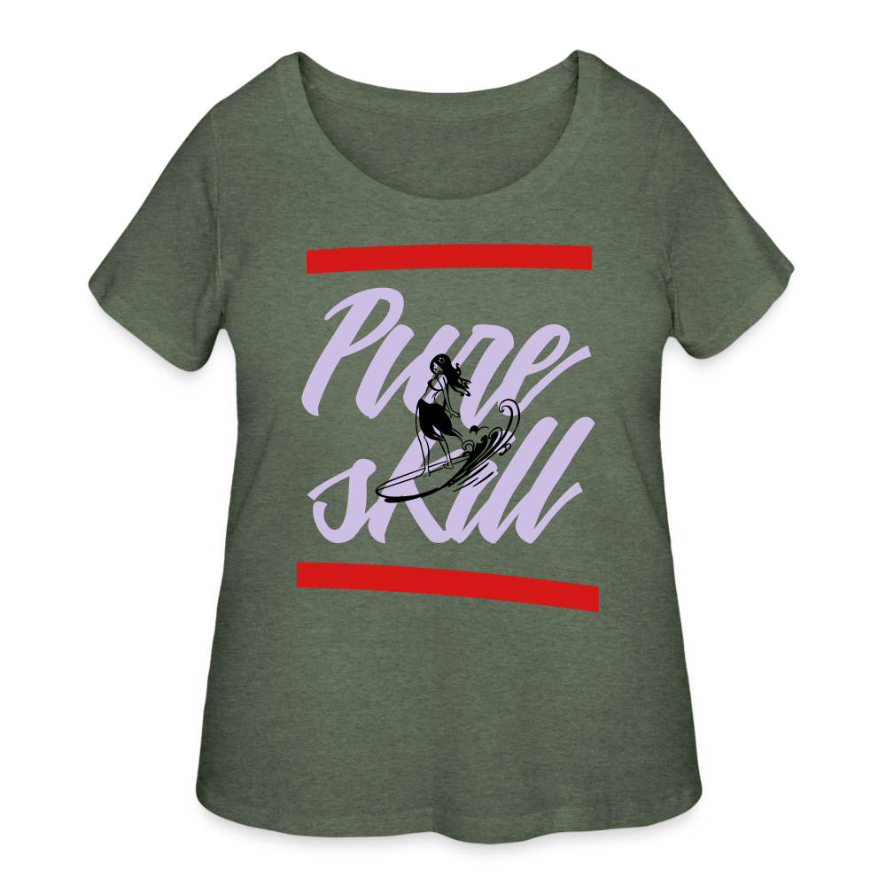 Women’s Curvy T-Shirt - heather military green