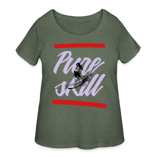 Women’s Curvy T-Shirt - heather military green