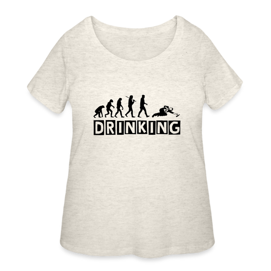 Women’s Curvy T-Shirt - heather oatmeal