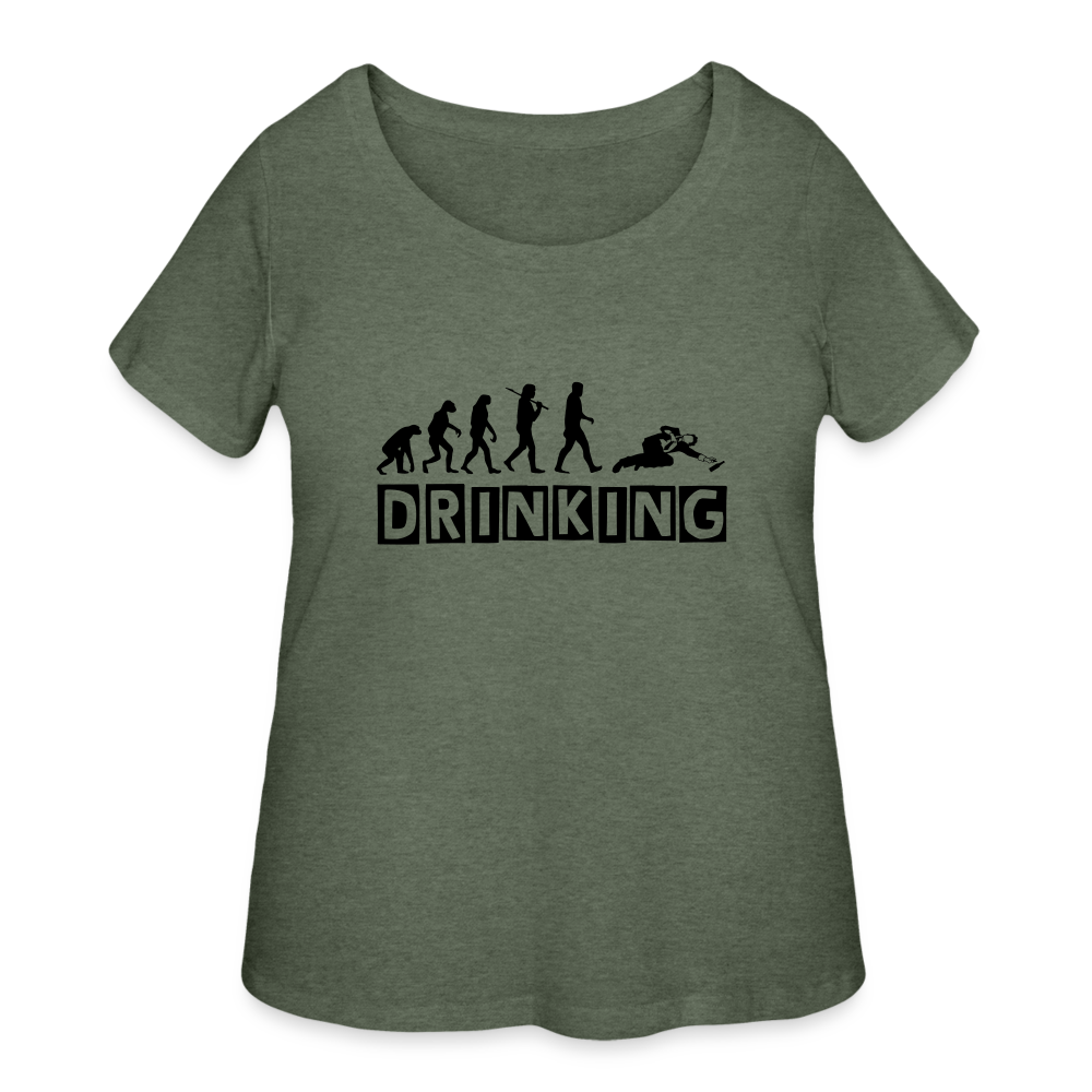 Women’s Curvy T-Shirt - heather military green