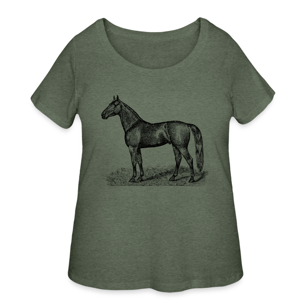 Women’s Curvy T-Shirt - heather military green