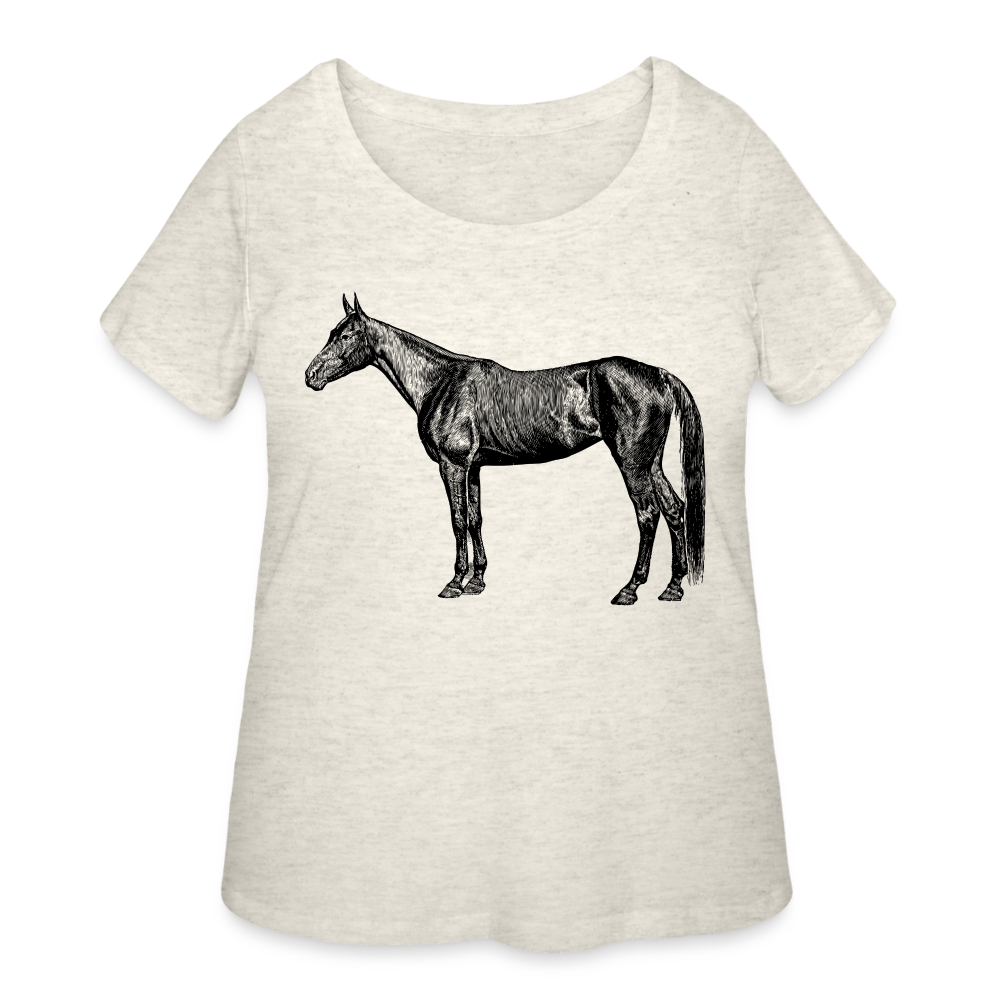 Women’s Curvy T-Shirt - heather oatmeal