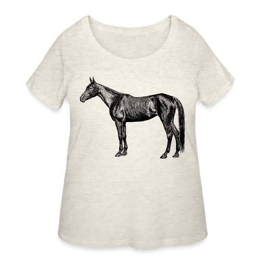 Women’s Curvy T-Shirt - heather oatmeal