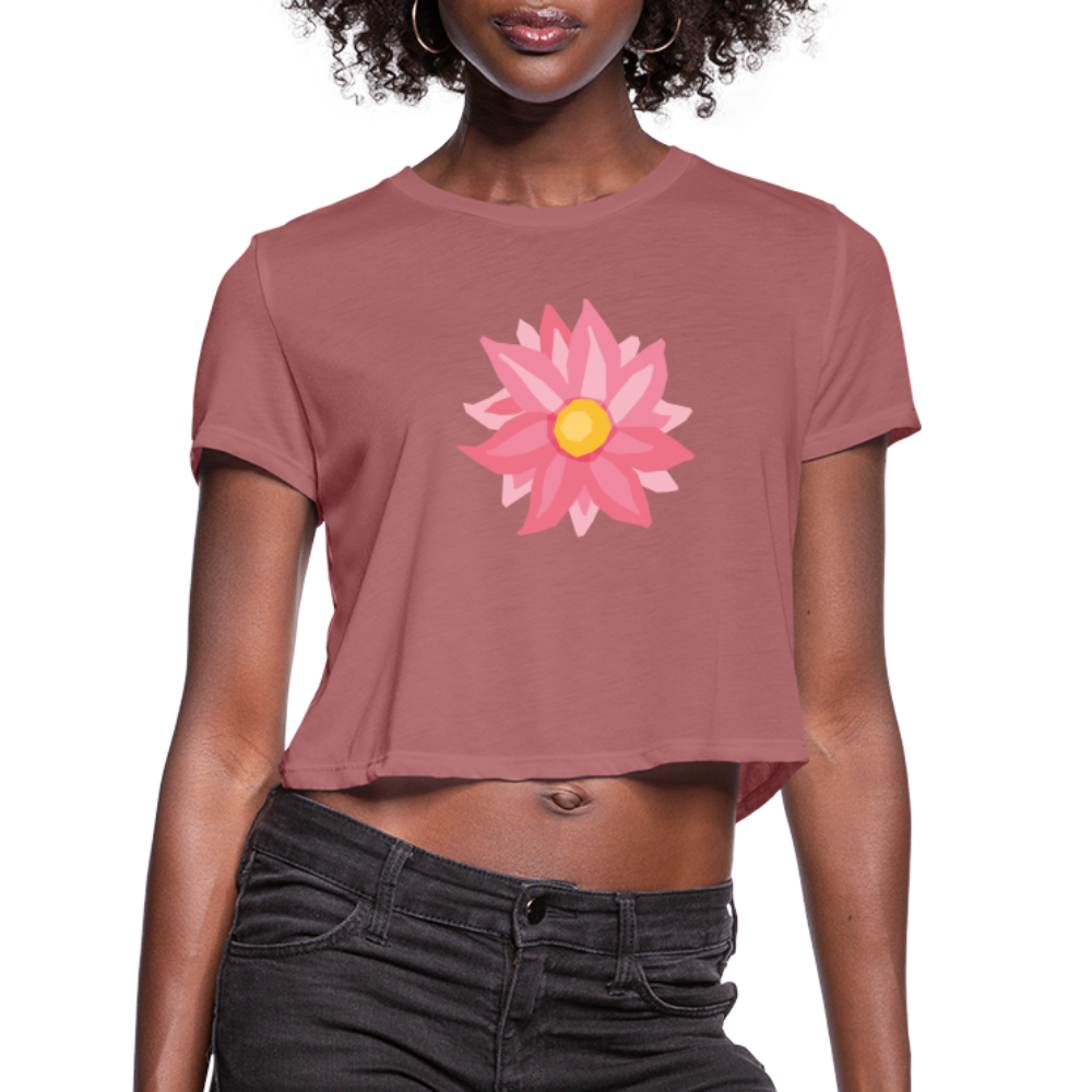 Women's Cropped T-Shirt - mauve