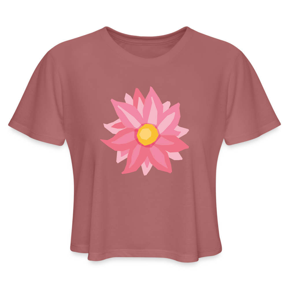 Women's Cropped T-Shirt - mauve