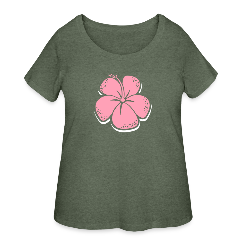 Women’s Curvy T-Shirt - heather military green