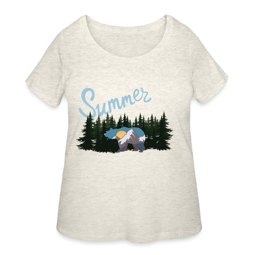 Women’s Curvy T-Shirt - heather oatmeal